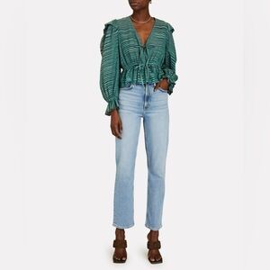 Re/Done 70s Straight Comfort Stretch Jeans Mid 90s Light Wash Denim Size 24